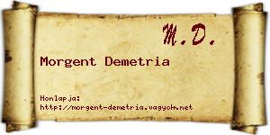 Morgent Demetria névjegykártya